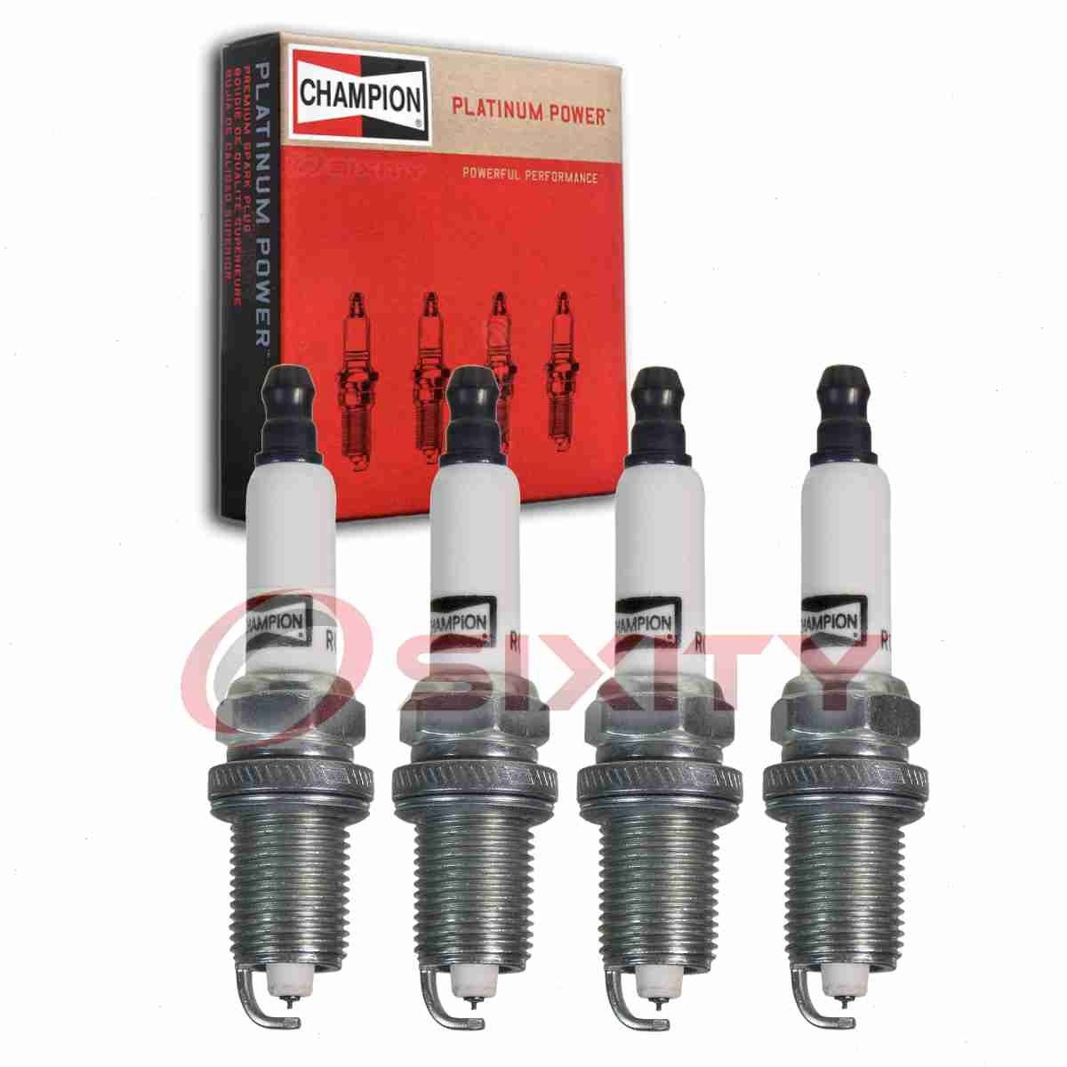 4 pc Champion Platinum Spark Plugs for 2004-2006 Scion xA 1.5L L4 Ignition iz