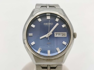 Vintage SEIKO 5606-8061 Men's Automatic Watch Blue Dial