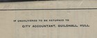 1915 GB Perfin Folded Letter - "HC" - Hull Corporation - Telephone Statement — photo 4