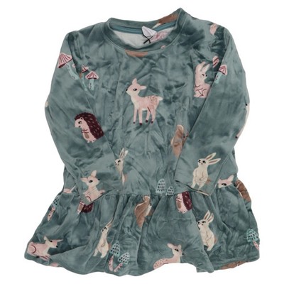 Lindex Kids, Kleid, Größe: 92, Grün/Mehrfarbig, Elasthan/Polyester, Print #VBM