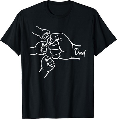 Fist Bump Dad of Three Father of 3 Daddy Happy Father's Day unisex T-Shirt