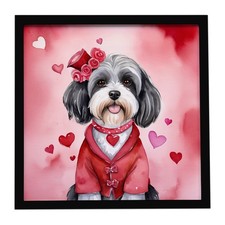 Caroline's Treasures Tibetan Terrier My Valentine Frame Metal Print DAC5451MFP88