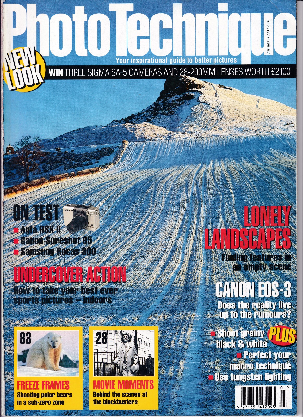 Photo Technique magazine  with  Canon EOS-3  35mm SLR camera tested    Jan 1999