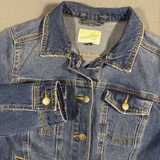Universal Thread Jean Denim Freeborn Jacket M Blue Faded Wash Cotton Stretch
