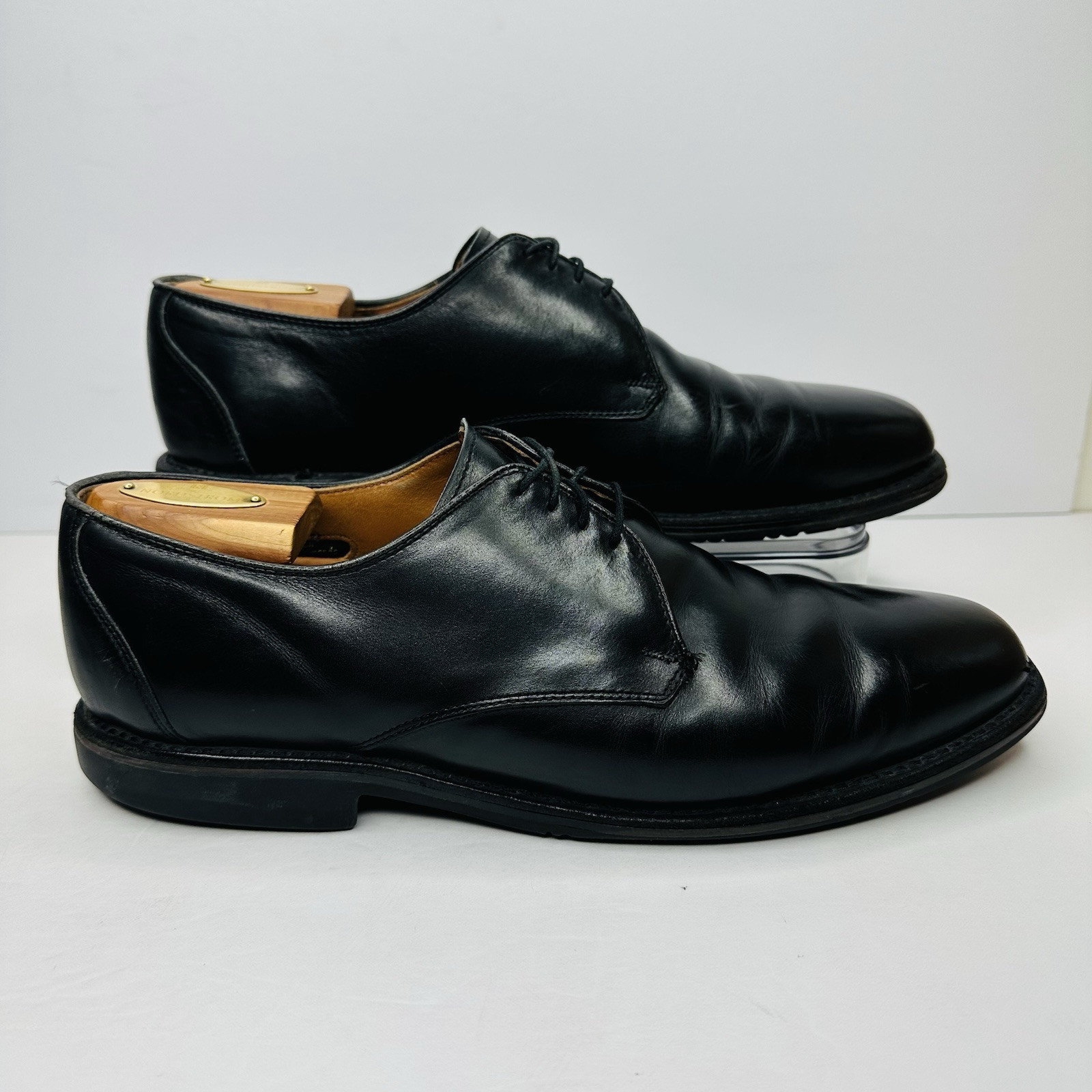SAOLA Scarpe eleganti Allen Edmonds Joplin Derby da uomo taglia 9 5 nere made in USA in pelle