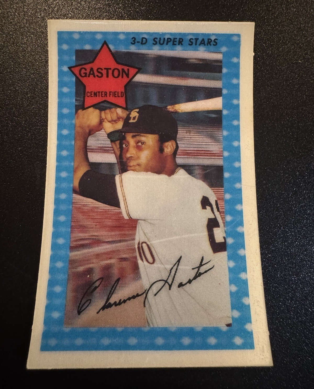 Xograph 1971 Kellogg's 3-D Super Stars Cito Gaston San Diego Padres #41 Signed