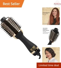 24K Gold Blow Dryer Brush Hot Air Volumizer for All Hair Types