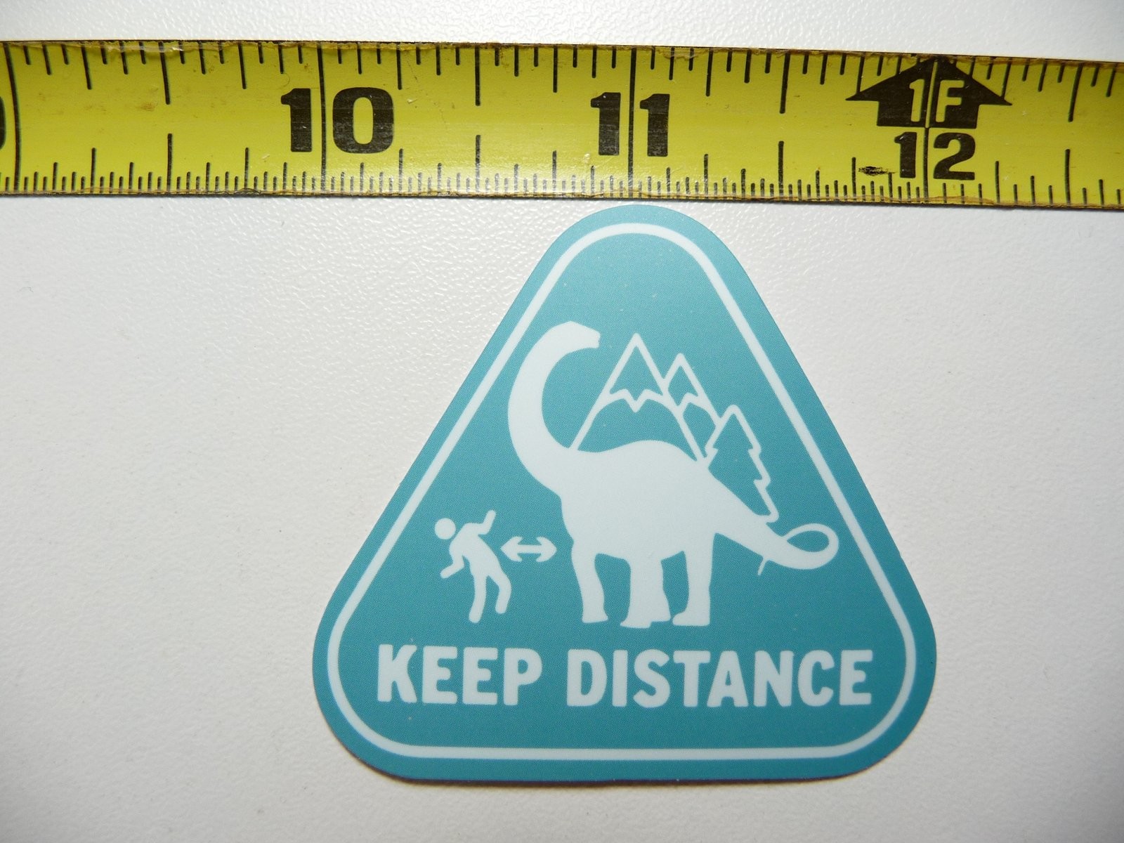 Danger Dino Sticker - Fun Keep Away Decal for Wall or Door