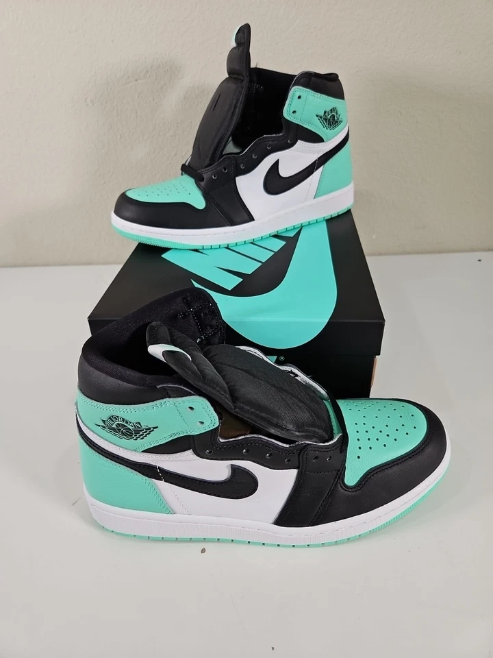 Talla 9.5 - Air Jordan 1 Retro OG Alto Verde Brillo Nuevo Nike DZ5485 130 Foto 4 de 4