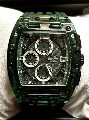 BRAND NEW 70144 Invicta S1 Rally 42mm Men's Watch in a Green Translucent Case