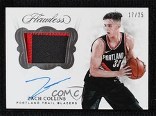 2017-18 Panini Flawless Signature Prime Materials 17/25 Zach Collins Auto 0m5n
