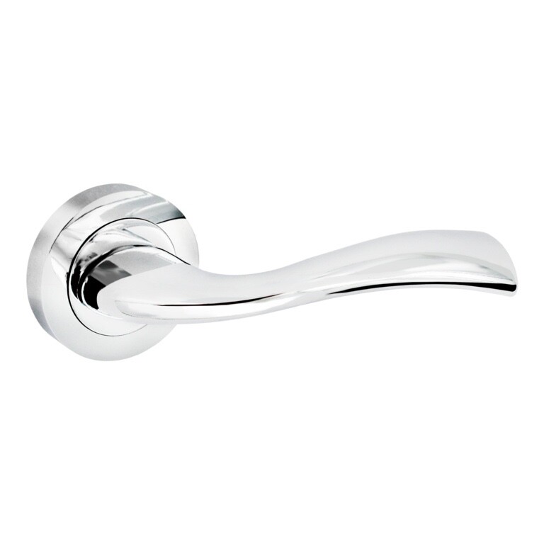 Smiths Aria Lever on Rose Internal Door Handle Set Pair - Polished Chrome