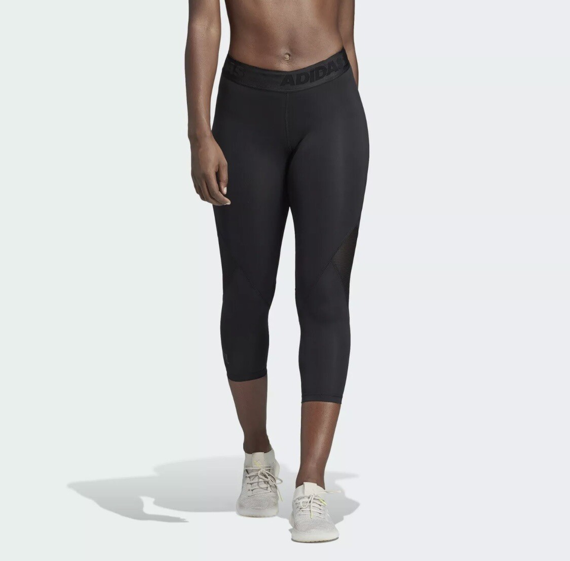 NWT Adidas Women's Alphaskin Sport 3/4 Tights - CF6556 - Black