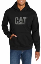 CAT Caterpillar Heavy Machinery Equipment Logo Hoodie Sweatshirt Pullover Size M