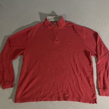 Chaps Mens Dark Long Sleeve Quarter Zip Pullover Sweatshirt Jumper Size XL