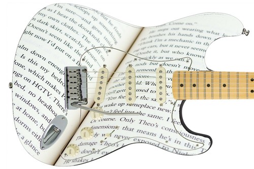 Guitar Skin Axe Wrap Re-skin Read You Like an Open Book Word Letters 313 - Picture 15 of 38