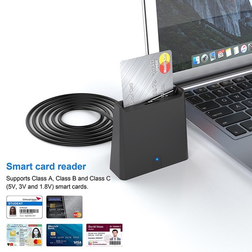 USB Dual Smart Card Reader For ID Card SIM Card Bank Card Adapter For Laptop - 第 2/12 張圖片