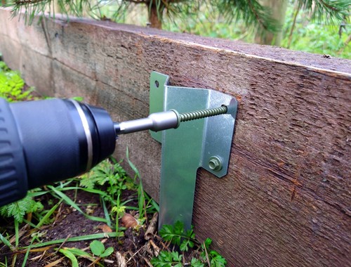 Railway Sleeper Brackets Steel for Driveway Path Edging Easy Fix Landscaping - 第 9/9 張圖片