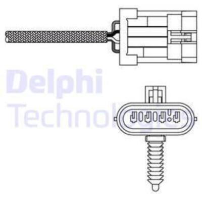 DELPHI Lambdasonde Regelsonde passend für Opel Astra G CC 1.6 16V 1.4