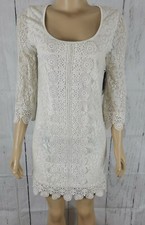 Laundry By Shelli Segal Ivory Off White Lace Crochet Dress NWT Size 8 $ 177