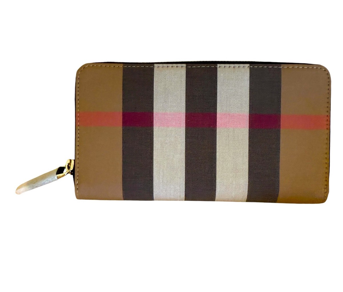 【BURBERRY】WALLET Burberry Super Exploded Check Large Zip Around Wallet, two