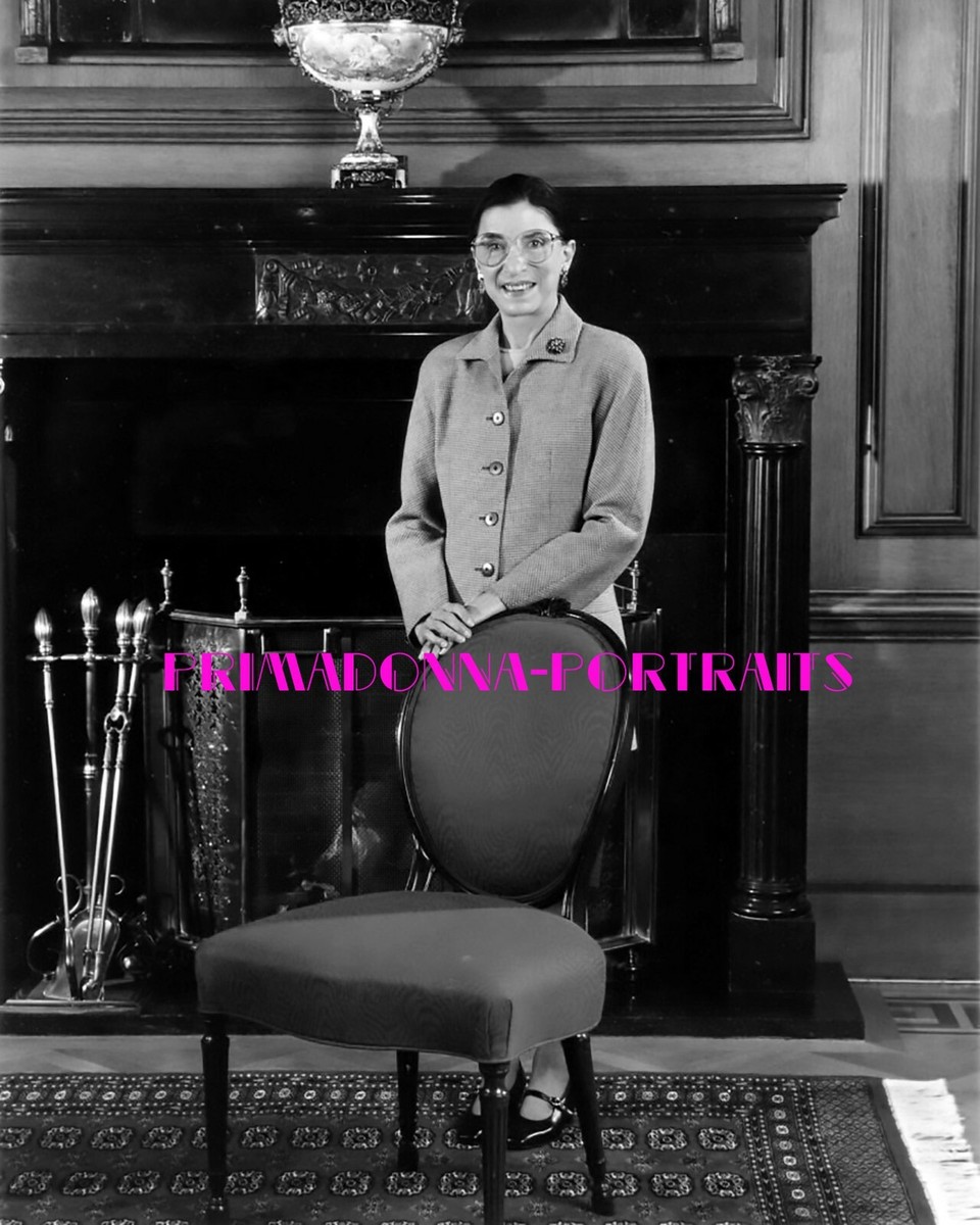 RUTH BADER GINSBURG 8X10 Lab Photo B&W Supreme Court Justice