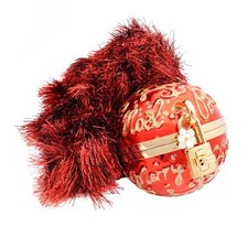 Dolce & Gabbana Fait Main Noël Embrayage Box Sac Dolce Bag Rouge Or