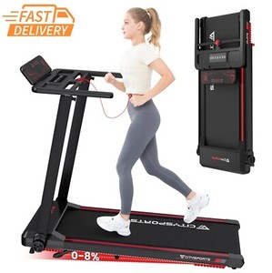 CITYSPORT PRO Electric Foldable Treadmill Incline App Controlled For Home
