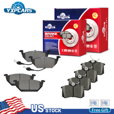 Front & Rear Ceramic Brake Pads For Volkswagen Jetta Golf City Beetle 1999-2006