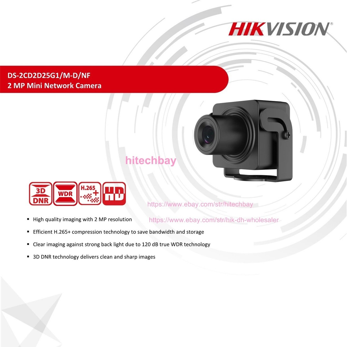 Hikvision DS-2CD2D25G1/M-D/NF 2MP Mini Covert Pinhole Hikvision DS-2CD2D25G1/M-D/NF 2MP Mini Covert Pinhole