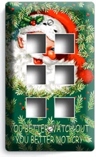 VINTAGE SANTA CLAUS LIGHT SWITCH OUTLET WALL PLATE RETRO HD CHRISTMAS DECORATION