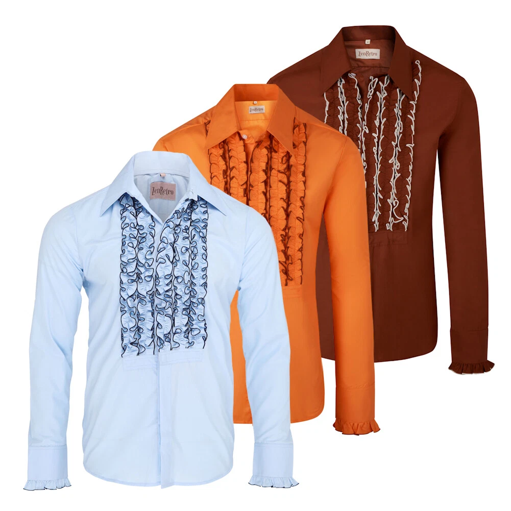Ruffle front tuxedo clearance shirt