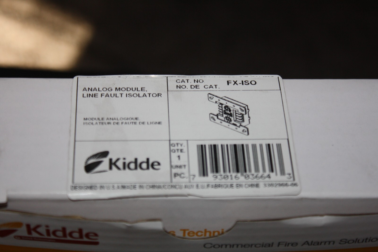 Kidde Loop Isolator Module KIDDE FX-ISO INPUT/OUTPUT MODULE BRAND NEW IN BOX LINE FAULT ISOLATOR ...