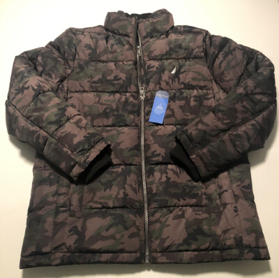 Camo Puffer Jacket Mens Large Nautica 