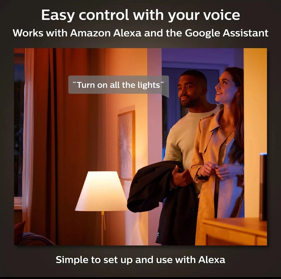 2 PACK Philips Hue White & Color Bulb 75W 1100 Lumen 9290024687 - Image 4 of 4