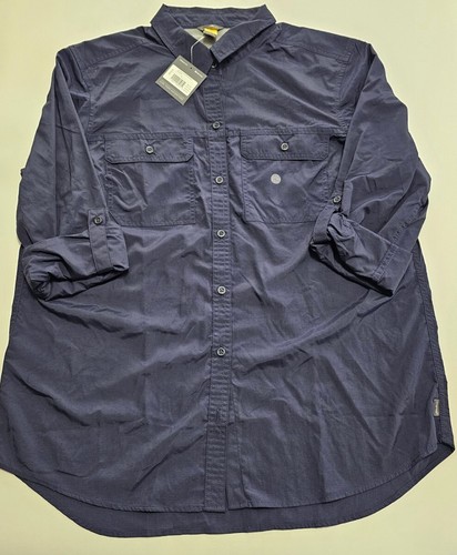 NWD Eddie Bauer Travex Women's Atlas Exploration Hike Cargo Shirt Navy Blue - Picture 6 of 16