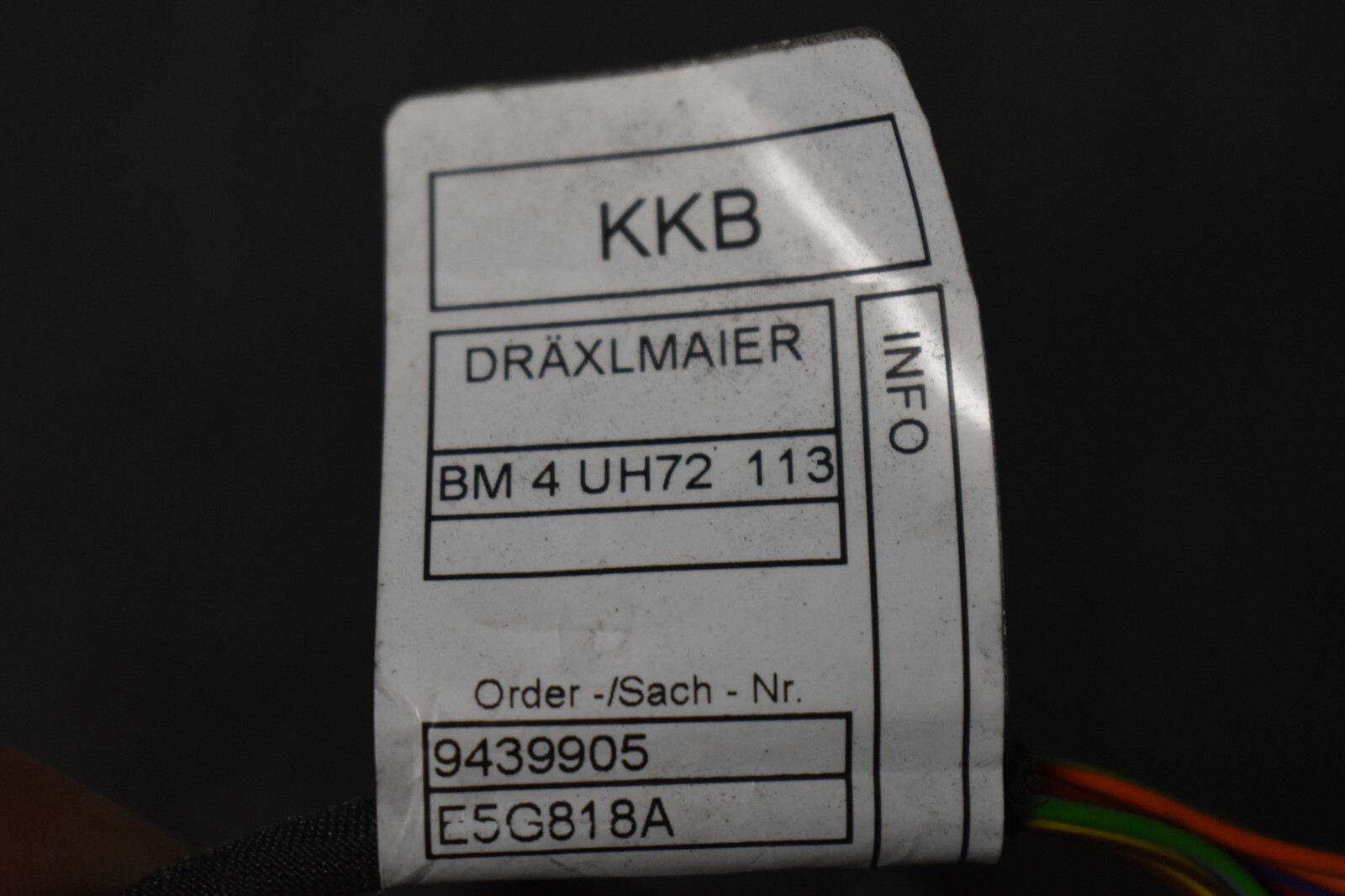 BMW WIRING HARNESS FACTORY OEM eBay