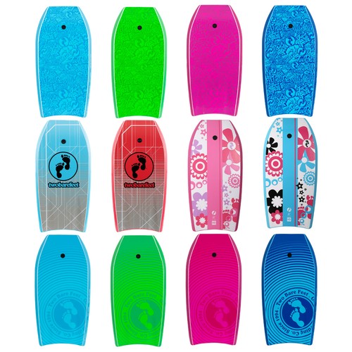 41" Two Bare Feet Slick IXPE Bodyboard Boogie Board Surf + Leash eBay