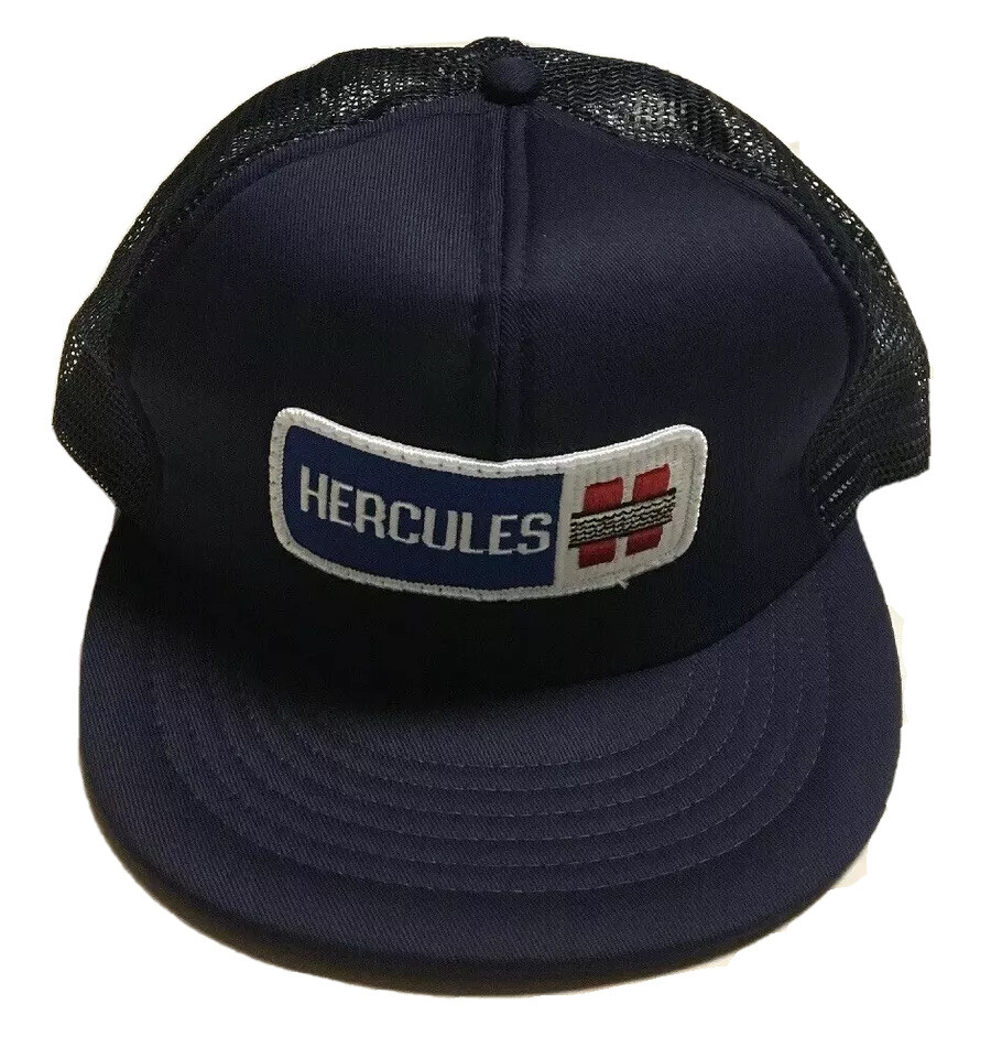 Vtg Hercules Tires Trucker Hat Made In The USA Patch Cap