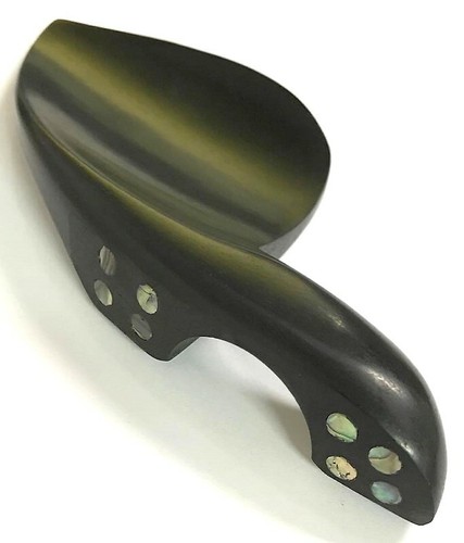 Solid ebony 4/4 Violin fingerboard, tailpiece,chinrest, peg,end pin,1 set,VIN - Picture 4 of 17