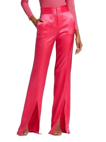 Alice + Olivia Pompey Wild Pink High Waisted Pleated Pants SIZE 4  display picture 1