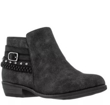 NINA Little Girls Black Shimmer Booties, 2 M