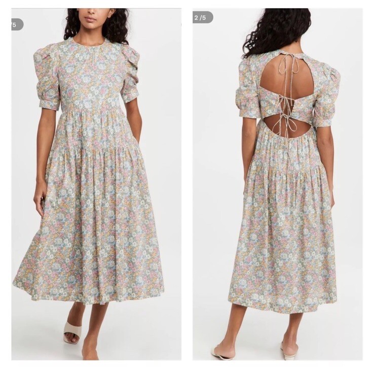 en saison poplin midi dress POPLIN TIERED MIDI DRESS