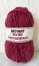 Bernat Germantown 50/50 Wool/Polyester Yarn - 1 Skein Claret 2629