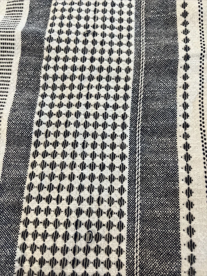 "Funda de almohada azul marino denim y blanco de 20"" a rayas con flecos cremallera cabaña costera" Foto 2 de 4