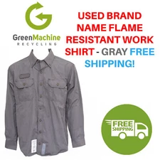 Used Flame Resistant FR Work Shirts GRAY Cintas, Workrite, CARHARTT etc.