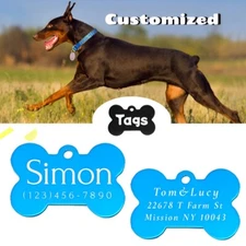 Dog Tag, Aluminium Personalized Pet Tags, Custom Text,Anti-Loss ID Cat Dog Tags