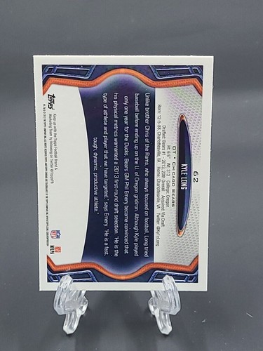 2013 Kyle Long Topps Chrome #62 Rookie Rc - Picture 2 of 2