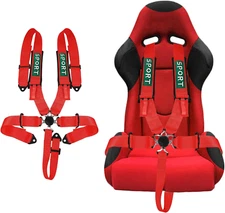 5-Point Racing Safety Harness Set SFI with Ultra Comfort Heavy Duty Shoulder Pad