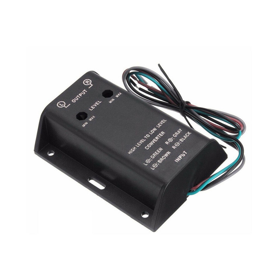 RCA Converter Adjustable Adapter Subwoofer Converters Car Audio RCA